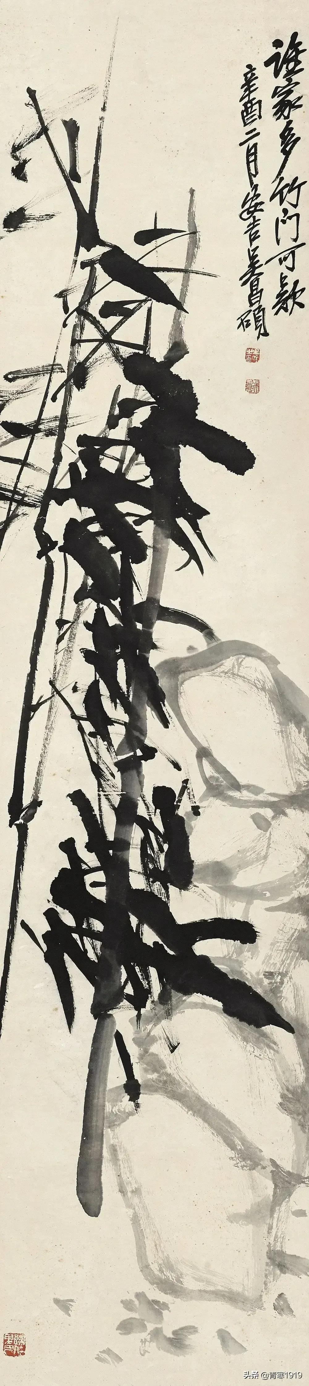 吴昌硕写意梅100幅,大师吴昌硕精品写意欣赏