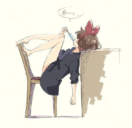 魔女宅急便绘画,魔女宅急便手绘