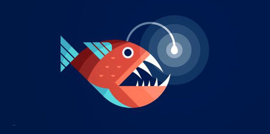 幼儿园美术创意画灯笼鱼,灯笼鱼儿童画创意