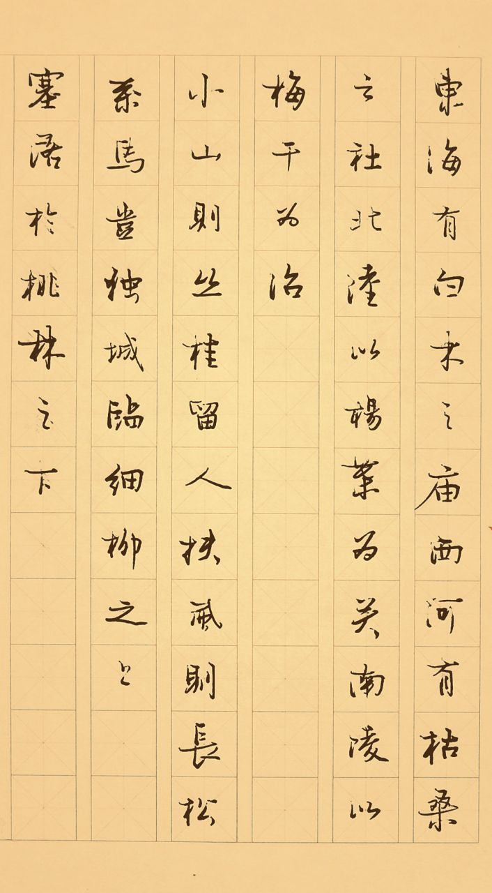 经常背诵庾信的枯树赋,抱庸钢笔字行书