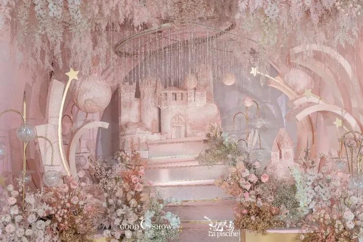 蓝色星空顶婚礼简约风,梦幻婚礼蓝色星辰大海主题风格