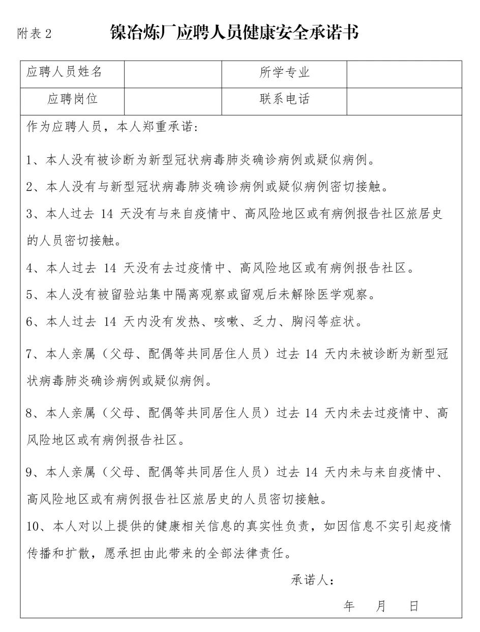 金川集团镍冶炼厂2020年招聘,金川集团铜厂招聘