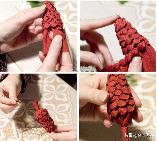 超简易手工环创,树干手工制作环创