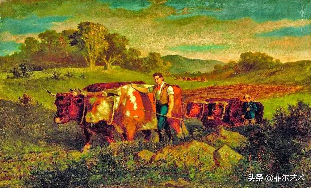 欧洲田园油画风景图片大全,古典油画风景美丽乡村