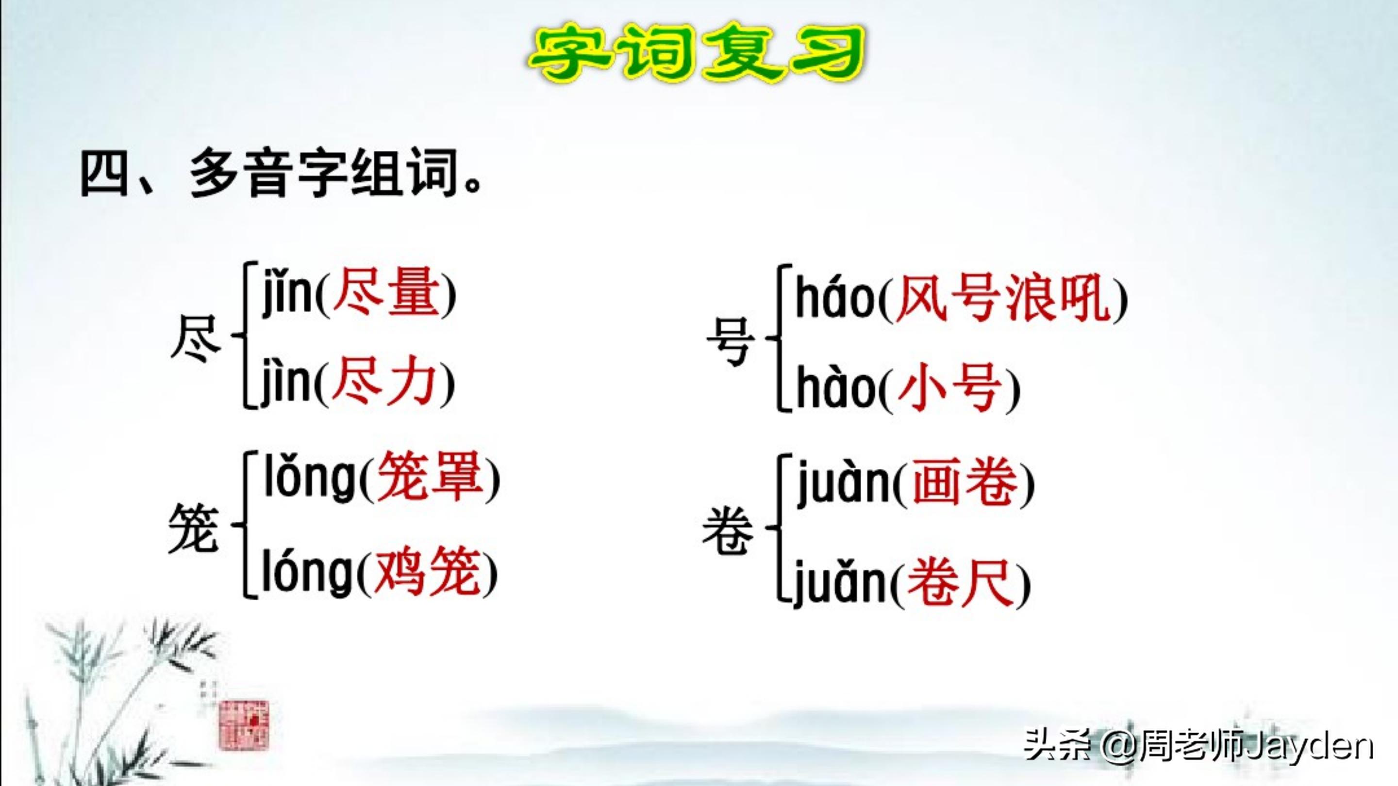四年级语文上期末总复习梳理导图,四年级语文复习课ppt