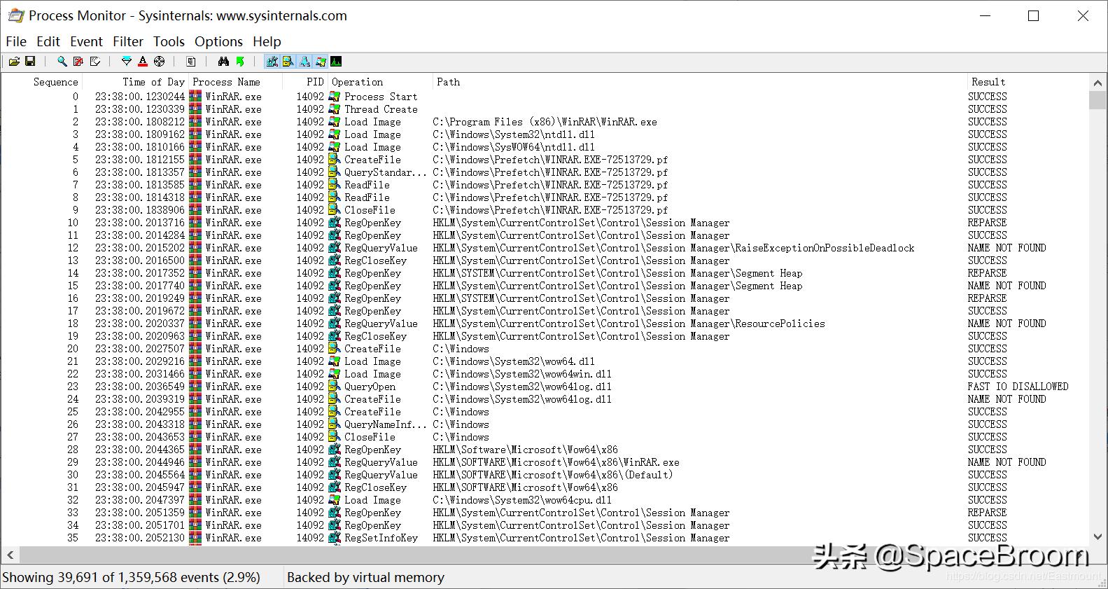 四十九，Procmon软件基本用法及文件进程、注册表查看