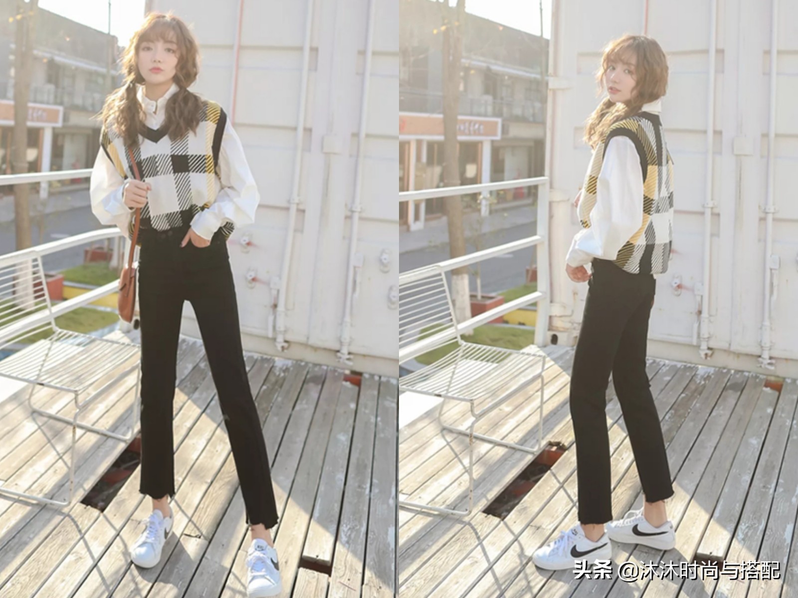 男士九分裤搭配衬衣配运动鞋,小白鞋加九分裤时髦百搭显气质