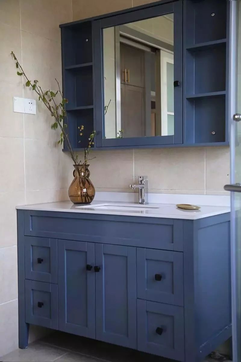 260㎡美式3居-全屋轻奢蓝精致又气派-满堂喜装饰集团