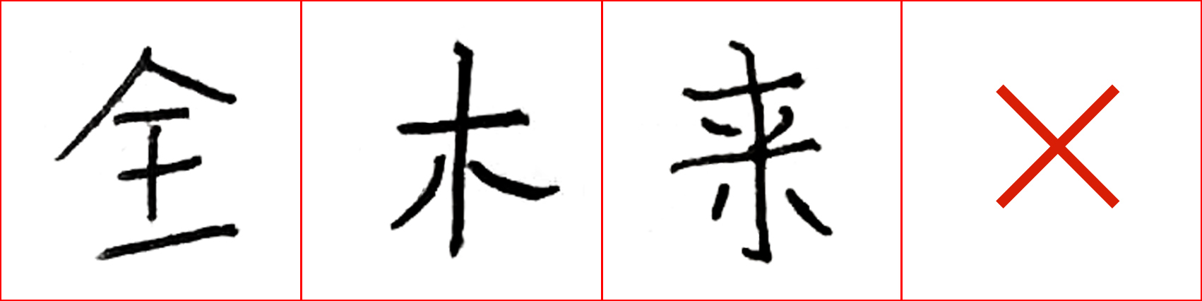 硬笔基本笔画错误示范,硬笔练字误区