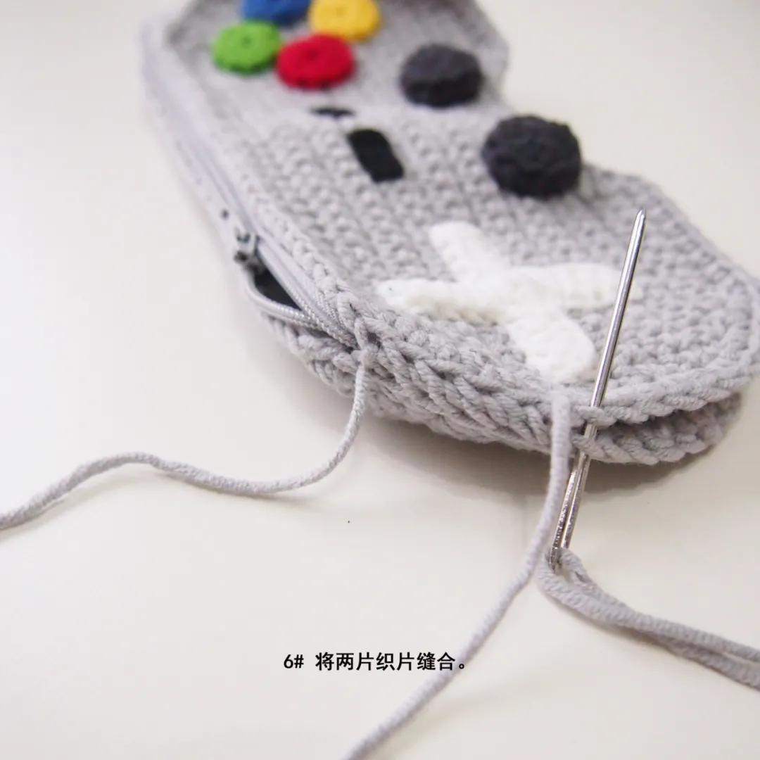 手柄包包钩针教程,钩针编织平板电脑包教程