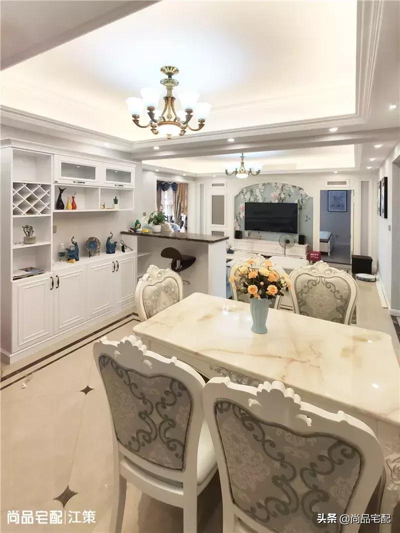 简欧120平米三居,简欧楼房