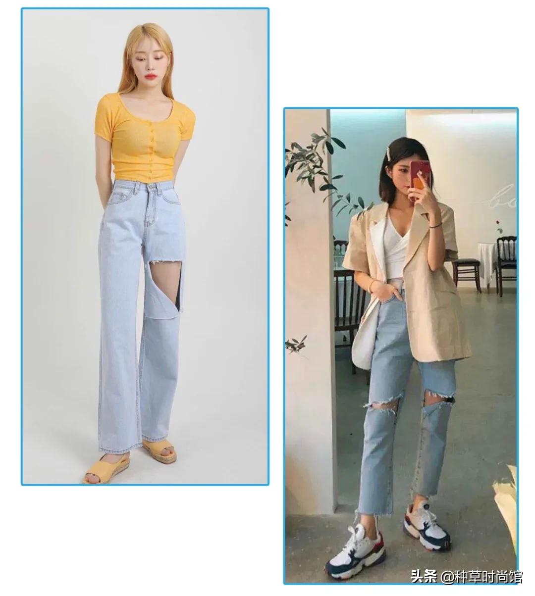 渣女裤新款牛仔,最近很火的渣女裤秋冬