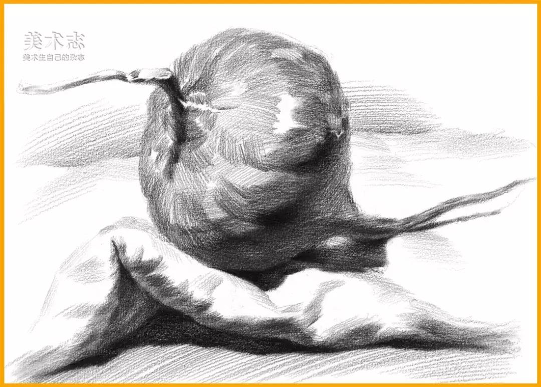 素描常见水果,适合新手的100幅素描画蔬菜水果