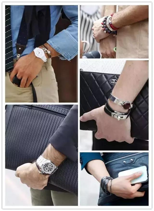 男士简约手串搭配,男人手串搭配