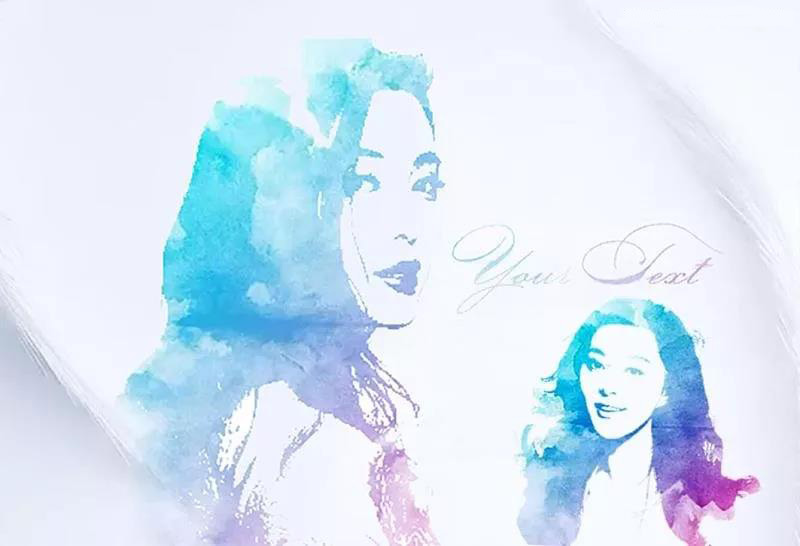 ps人像水彩画制作,ps人像水墨画调色教程