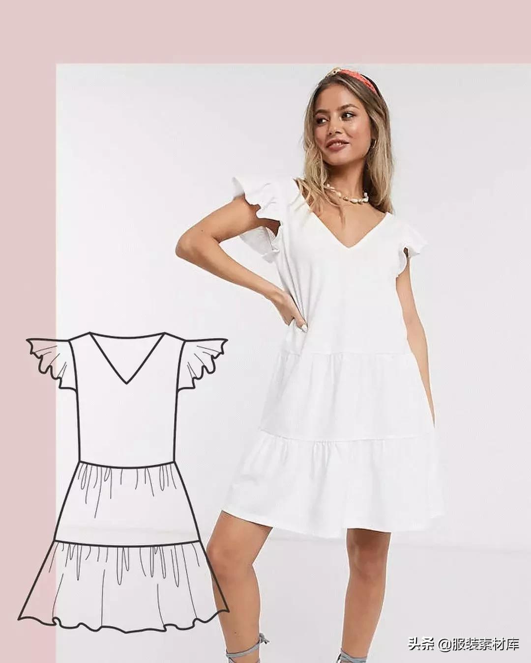 超简单的款式图,时尚法式图纸