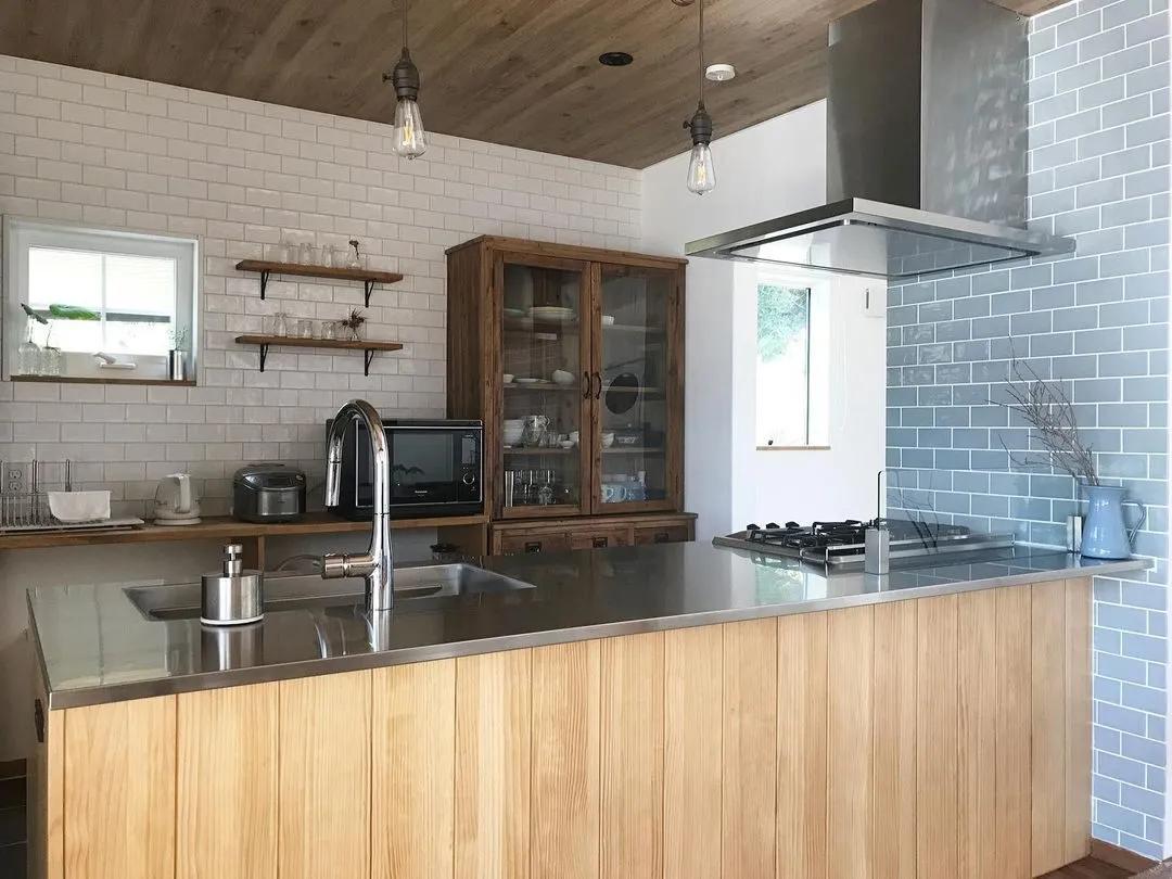 高颜值不锈钢台面橱柜,不锈钢大理石橱柜