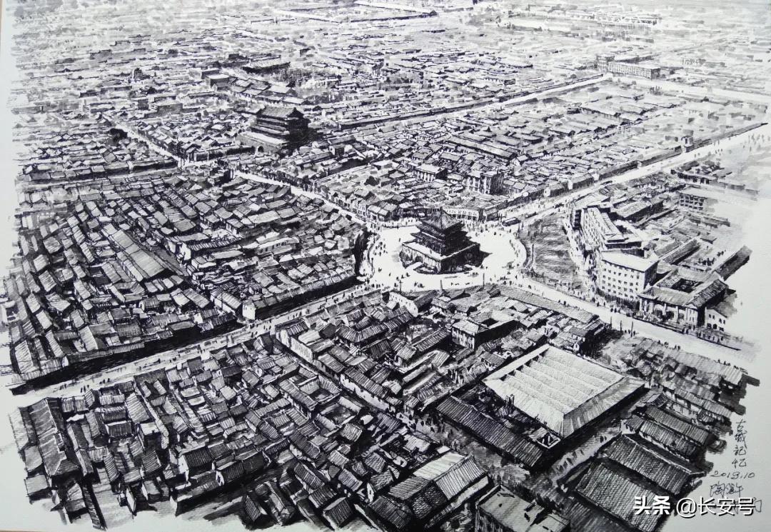 手绘老西安,西安手绘名胜古迹