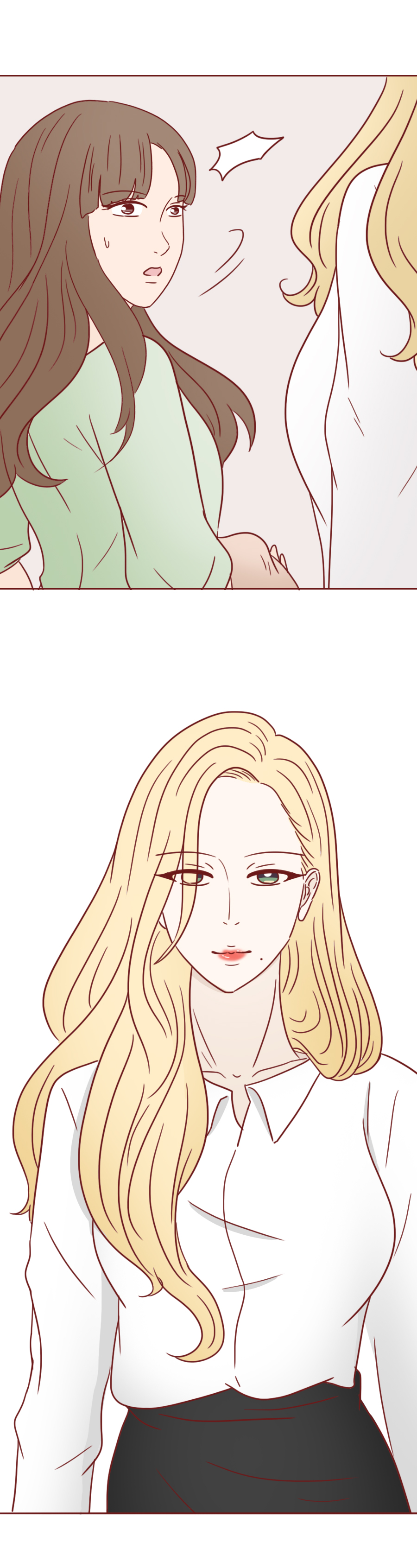 女生偷偷回头看男生漫画,人性观察漫画