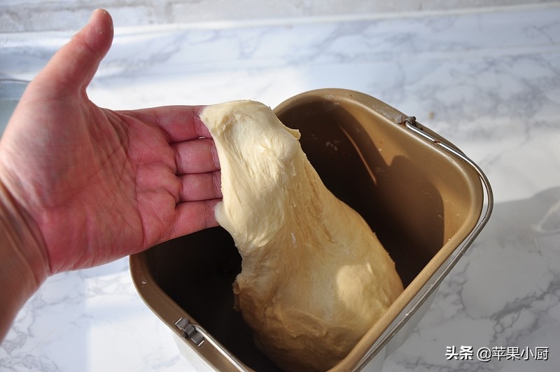 用面包机做面包揉出膜,用面包机做拉丝吐司