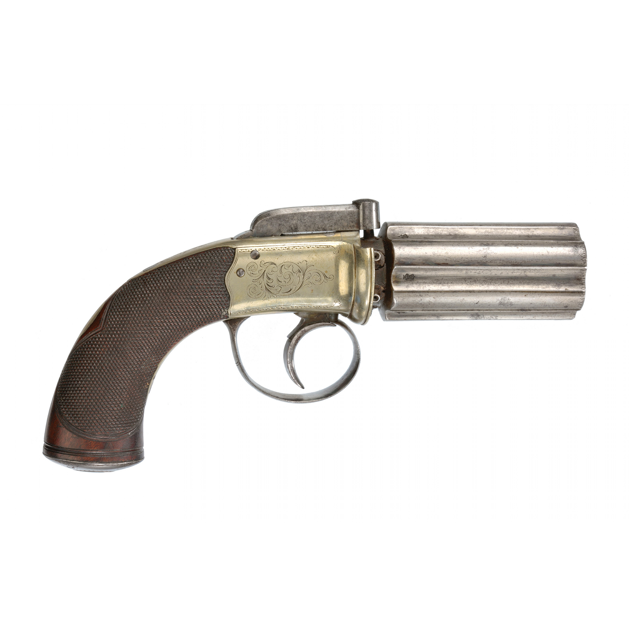 胡椒瓶双管手枪,胡椒盒转轮手枪