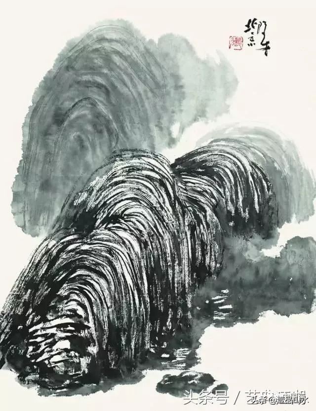 以披麻皴为主的山水画,简单披麻皴山水画图片