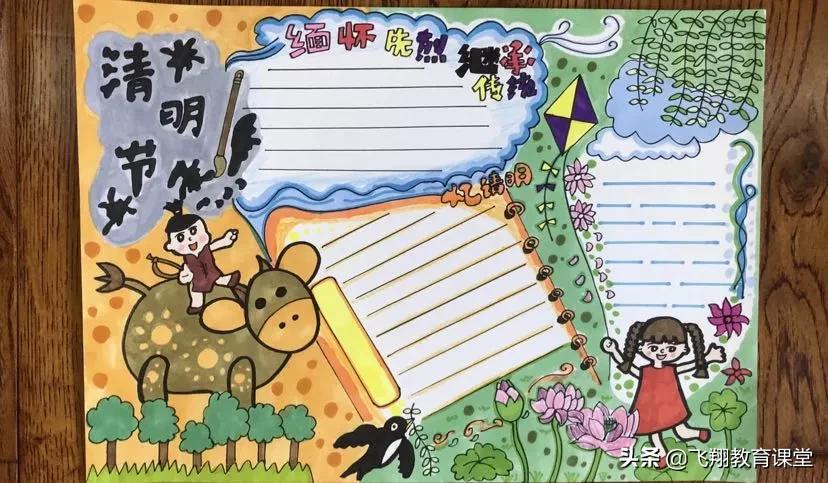 清明手抄报内容古诗文或谚语,清明节诗词习俗手抄报