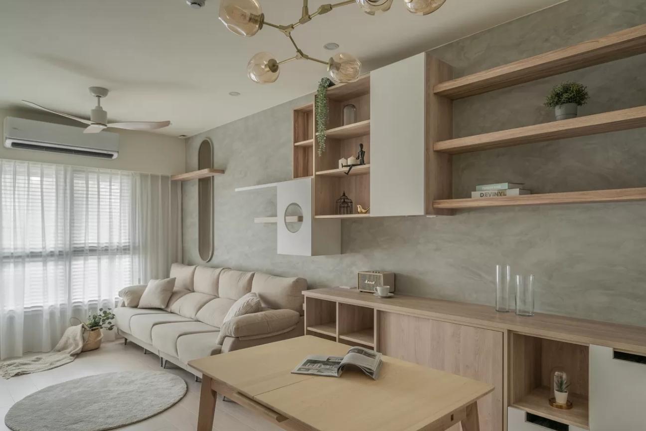 奶油原木风房间高级感配色,以原木为基调的奶油色日式温暖家