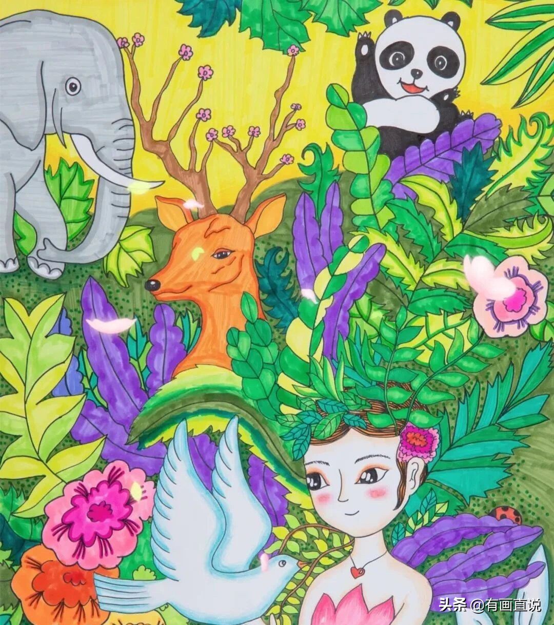 儿童创意画9-12岁,儿童创意画7-8岁创意画入门教程