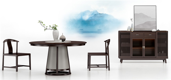 中式简约实木家具效果图,新中式实木家具设计效果