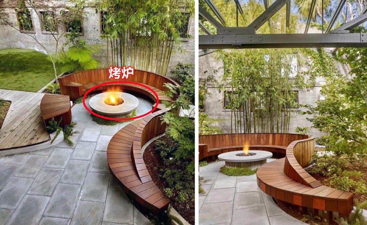 院子休闲待客，装修下了功夫“弯”一点，谁来串门都要夸一句聪明