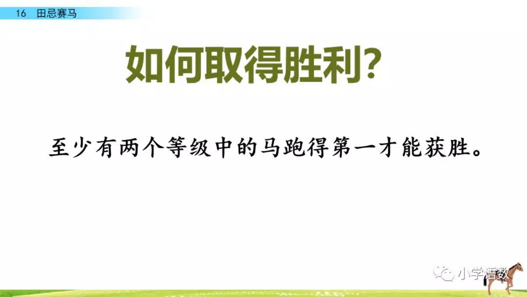 五年级第16课语文田忌赛马讲解,五年级下册16课田忌赛马全部笔记