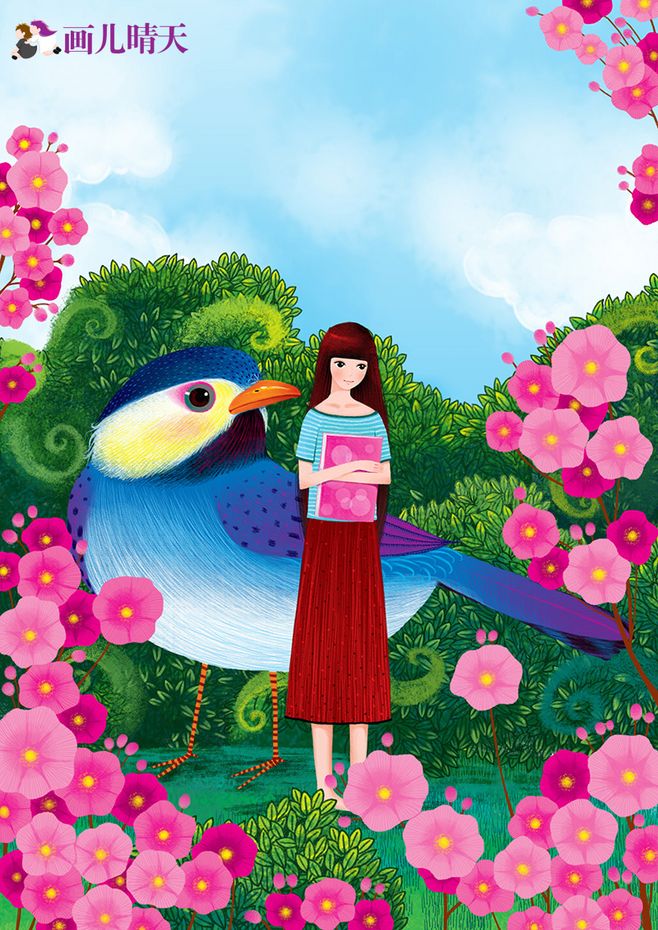 唯美插画壁纸动物,简单又漂亮的动物插画