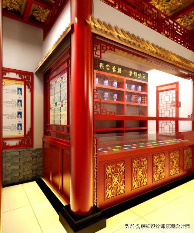 50平米禅意中医养生馆设计图,中医养生理疗会所设计