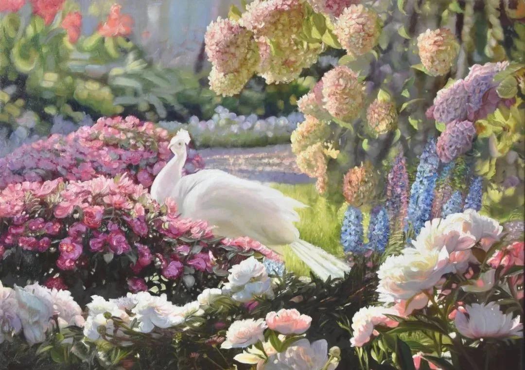 世界著名大师花卉油画,油画漂亮风景画