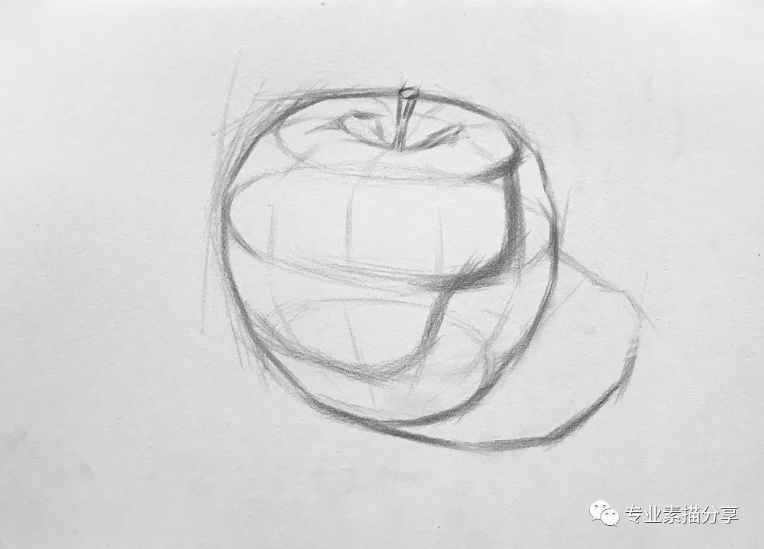 静物苹果和梨画法,静物苹果画教程