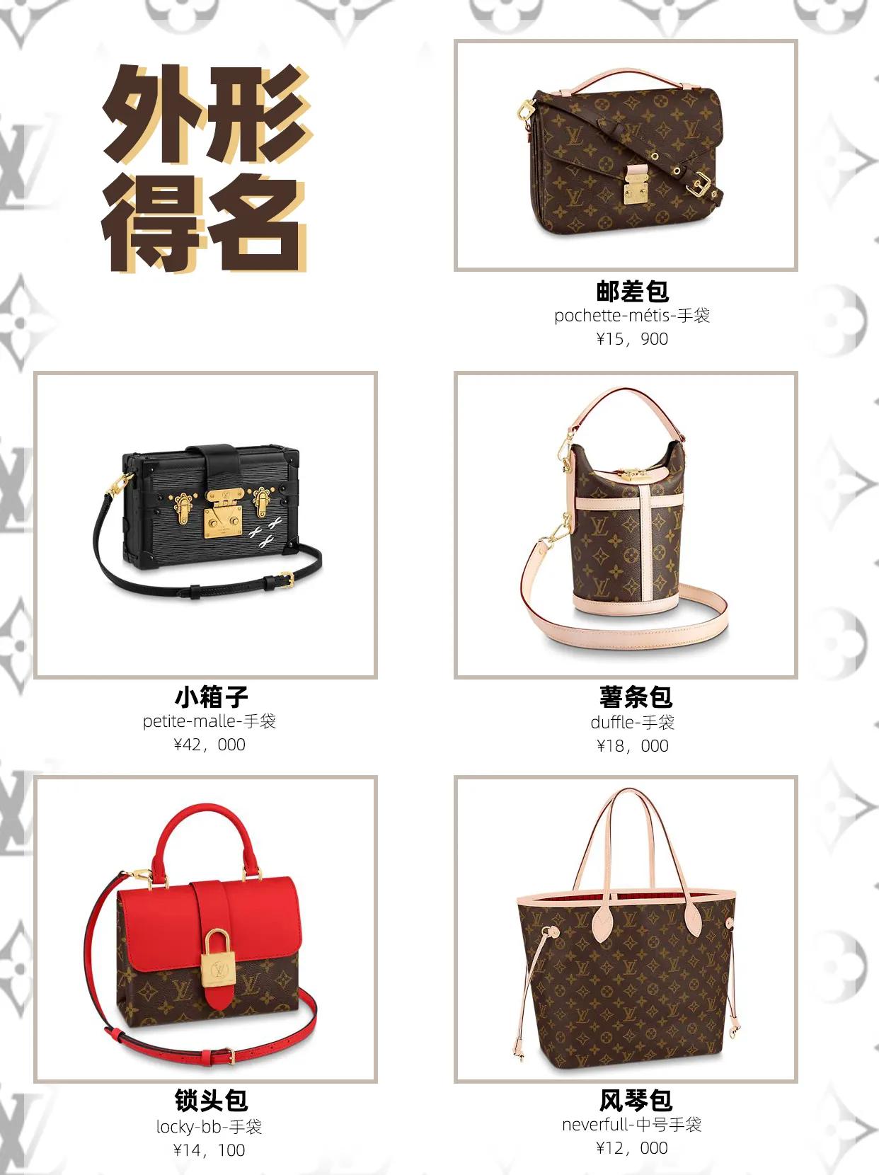 包包名称大牌,包包名字大全