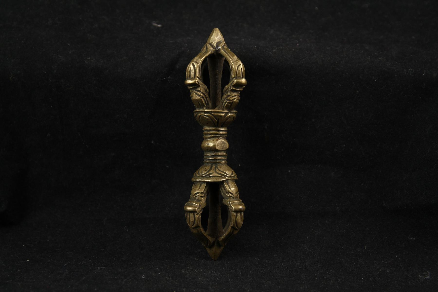 18世纪铜鎏金金刚杵,金刚橛钺刀