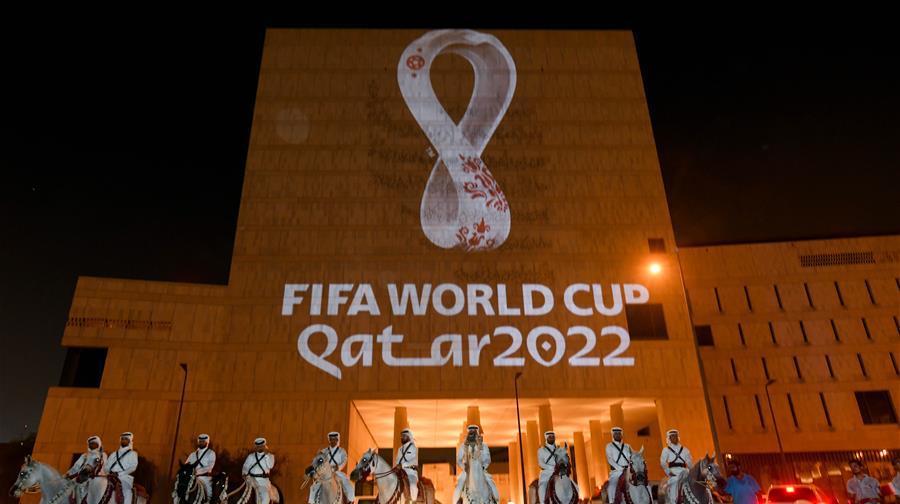 2022卡塔尔世界杯会徽出场视频,2022卡塔尔世界杯会徽上的图案