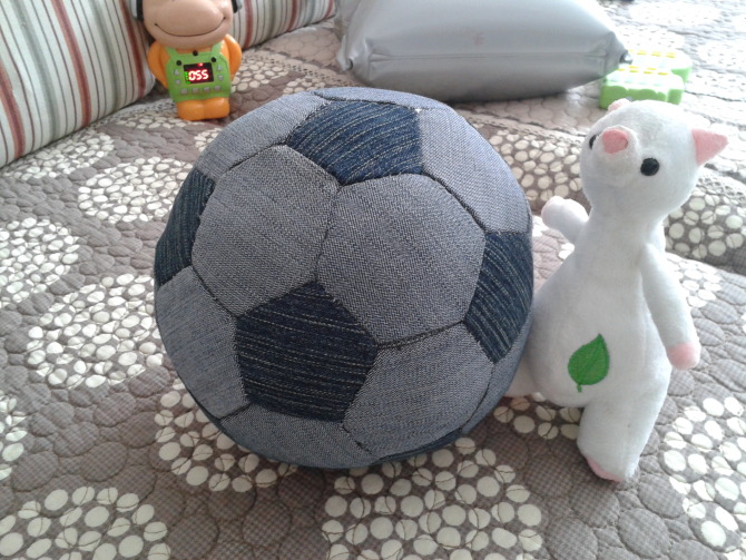 废物再利用牛仔裤,废物利用创意足球