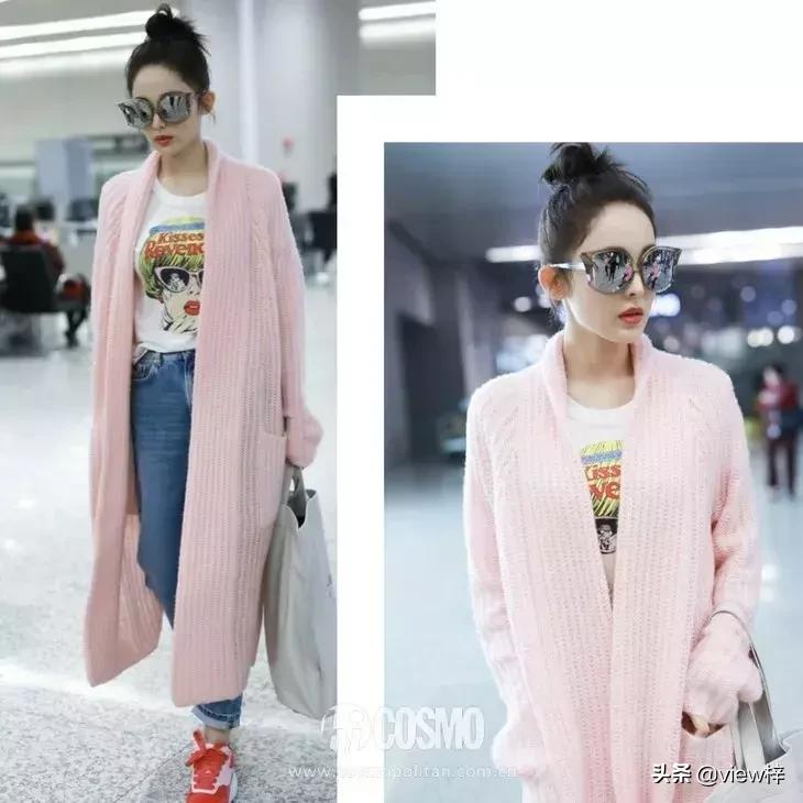 刘雯同款羊毛衫穿搭,初恋风的毛衣