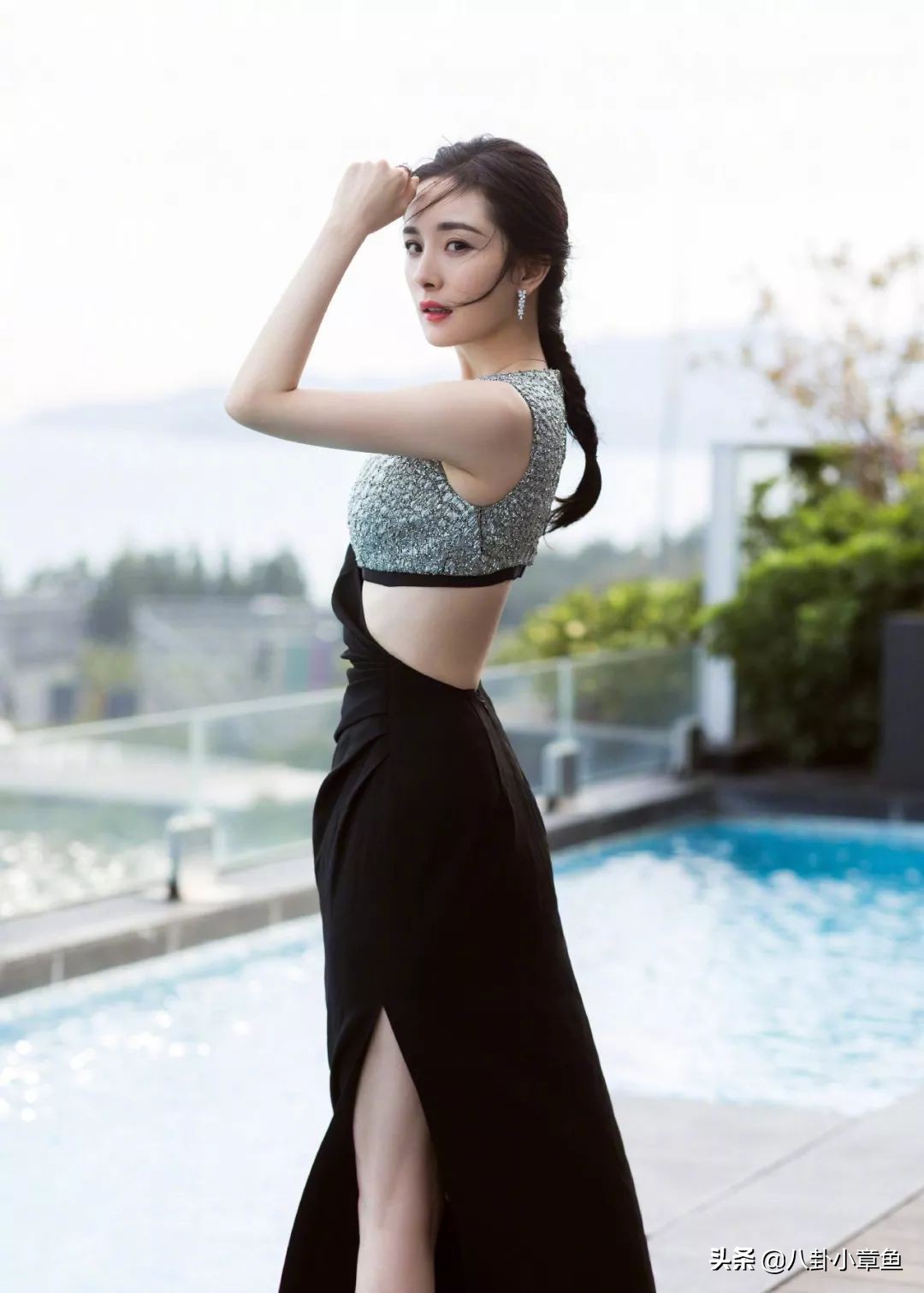 杨幂鱼尾辫高清壁纸,杨幂鱼尾辫发型火了