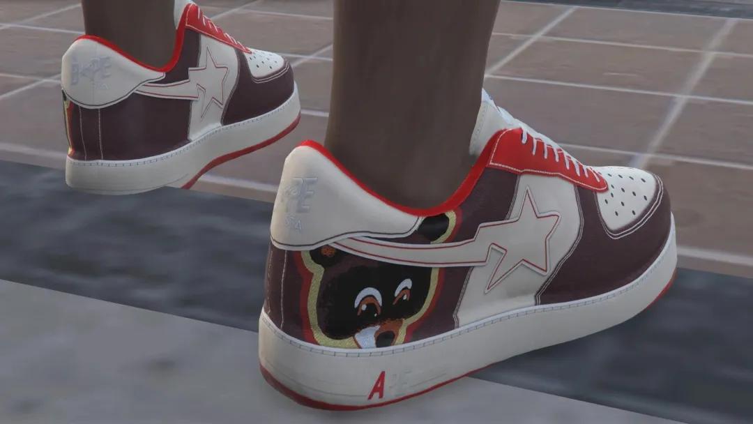 bapesta鞋白橙,bapesta20年新年限定