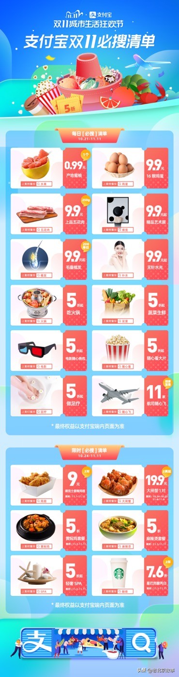 支付宝双11内部疯抢清单！大牌史低价！进来抄作业