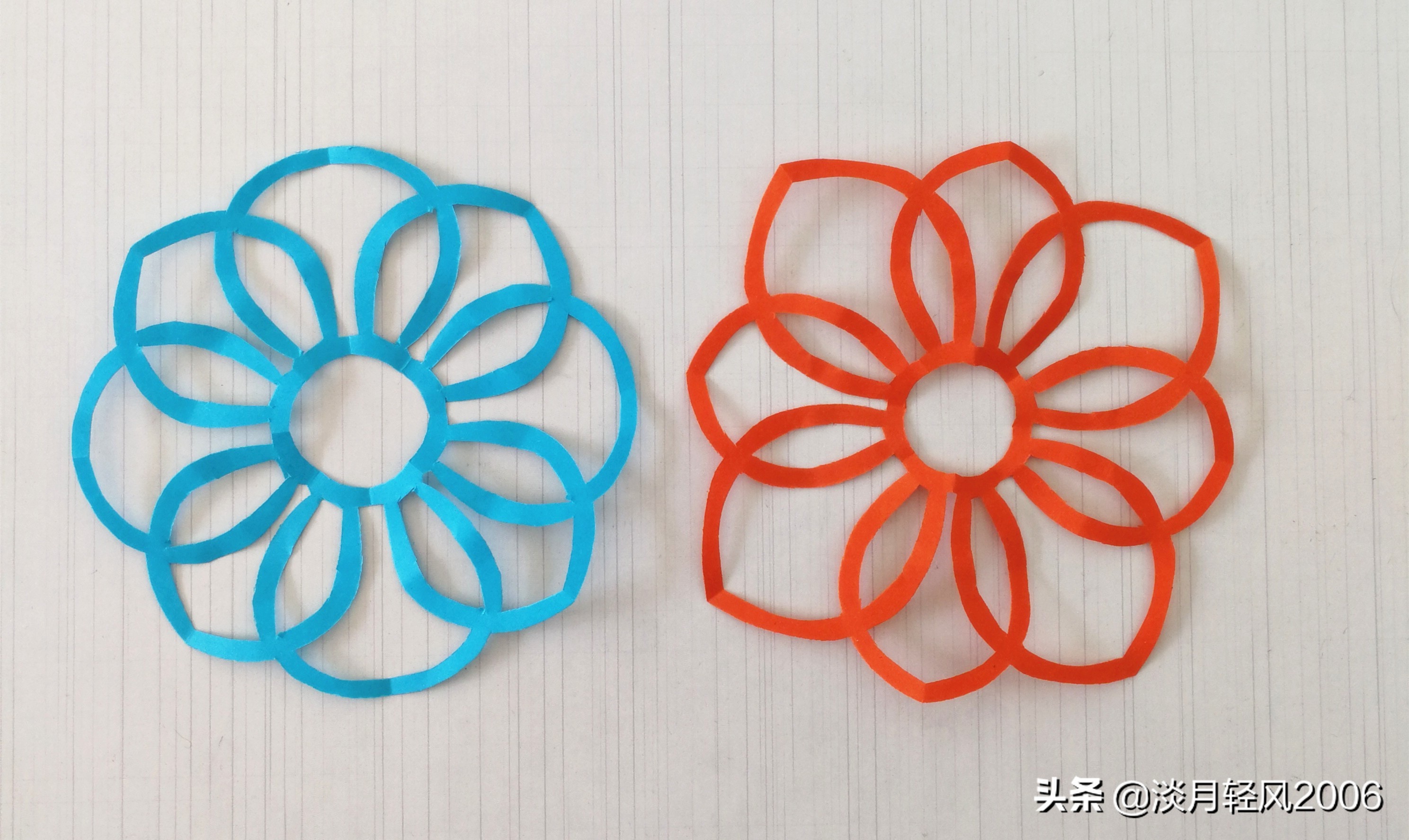 剪简单剪纸团花图案,剪纸手工花样大全图片步骤