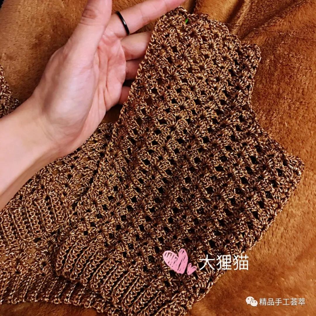 凤尾花半身长裙子的钩针教程,鱼尾裙的钩法教程