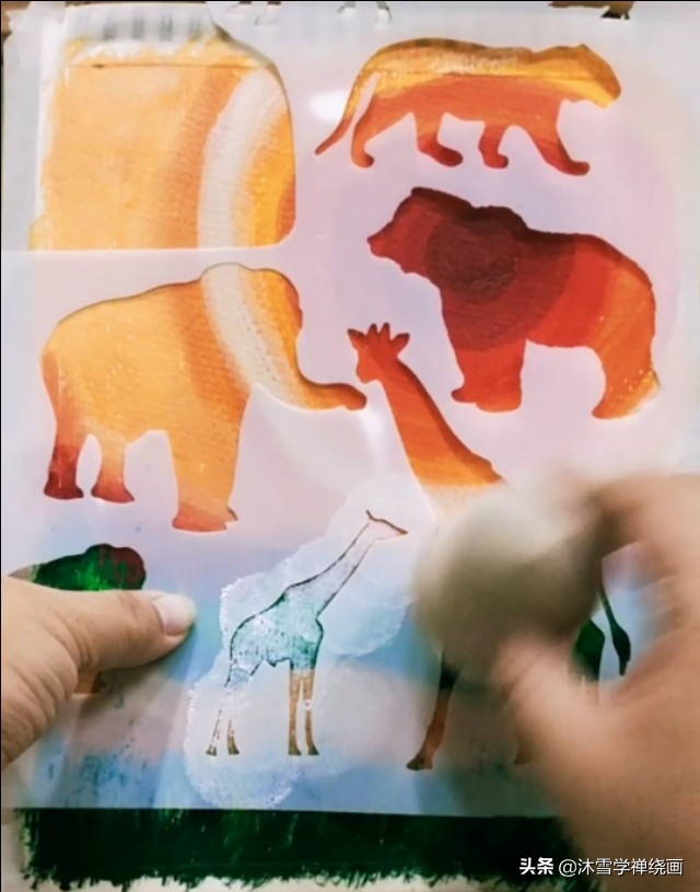 用马克笔画长颈鹿简单的画,初学者丙烯画教程长颈鹿