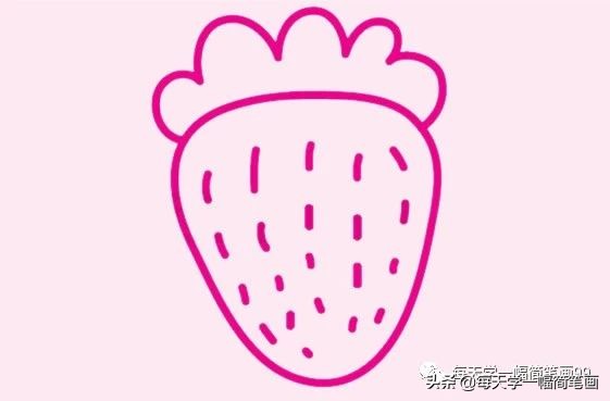 简笔画草莓蛋糕的画法最简单,草莓熊简笔画简单又好看