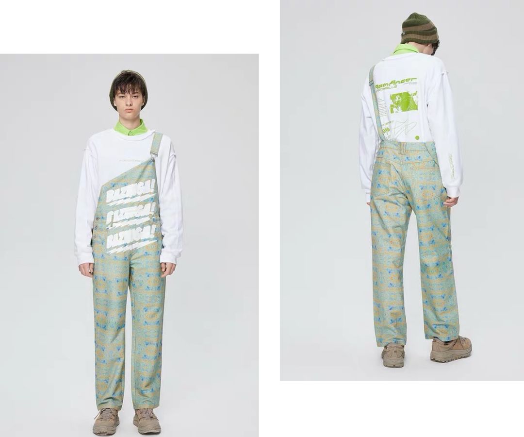 穿上背带裤,校门口保安叔叔都不拦我