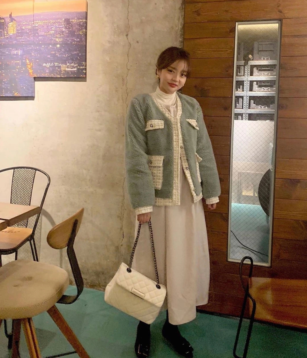 大码显瘦羊羔毛外套,羊羔毛外套的有效穿搭